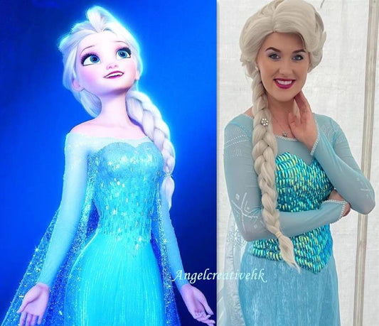 Princess Elsa Cosplay costume Elsa Cosplay Dress with cape