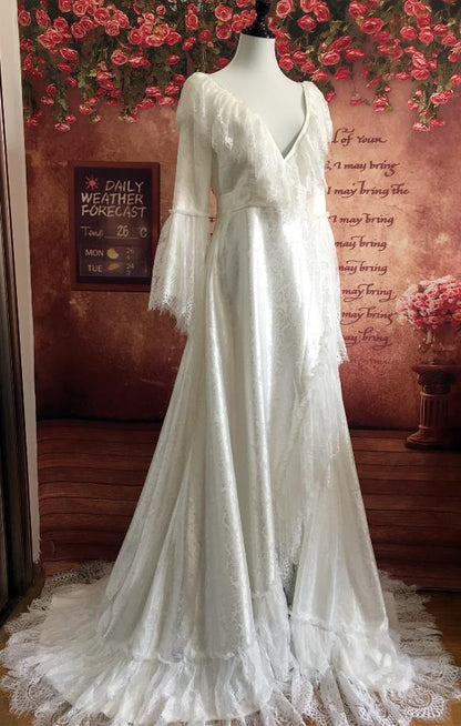 Christine Daae White Lace Robe Dressing Gown The Phantom of the Opera Cosplay