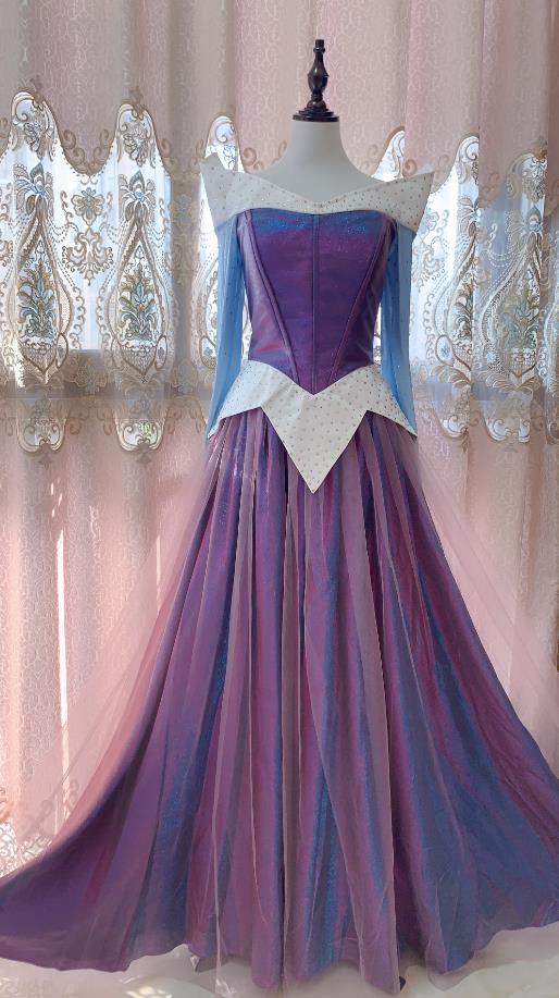 Sleeping Beauty Cosplay Costume Princess Aurora Color Changing Dress