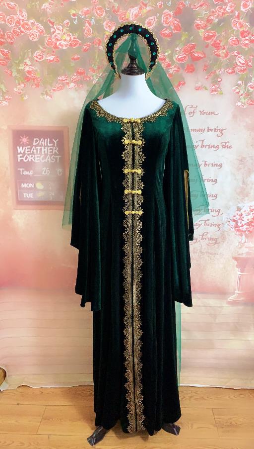 House of Dragon Cosplay Alicent Hightower Cosplay Costume Green Dress