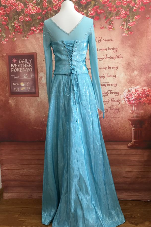 Princess Elsa Cosplay costume Elsa Cosplay Dress with cape