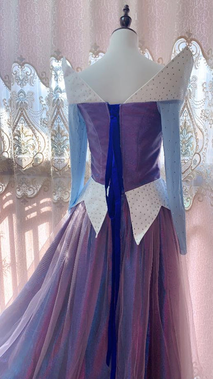 Sleeping Beauty Cosplay Costume Princess Aurora Color Changing Dress